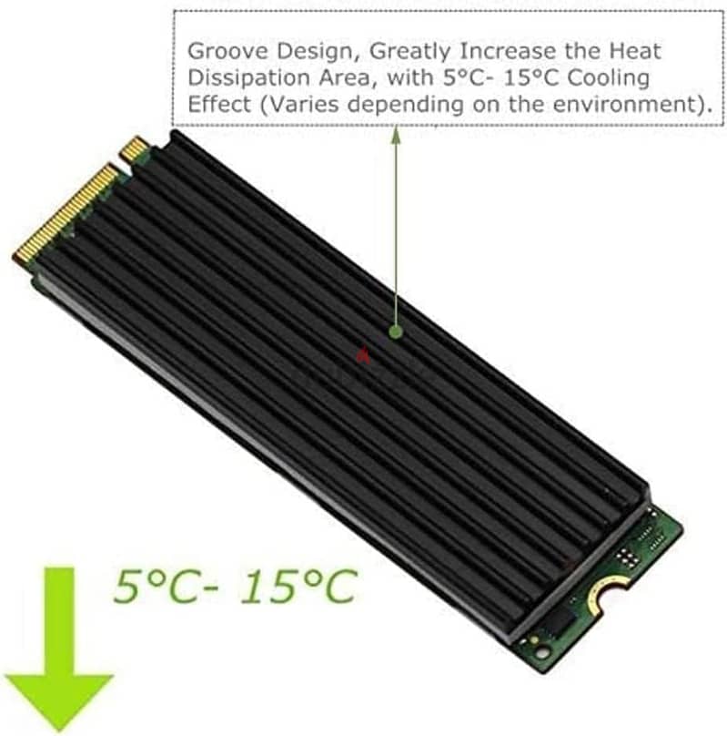 Akuoly M Nvme Aluminum Heatsink Cooler With Silicone Thermal Pad Computer Accessories