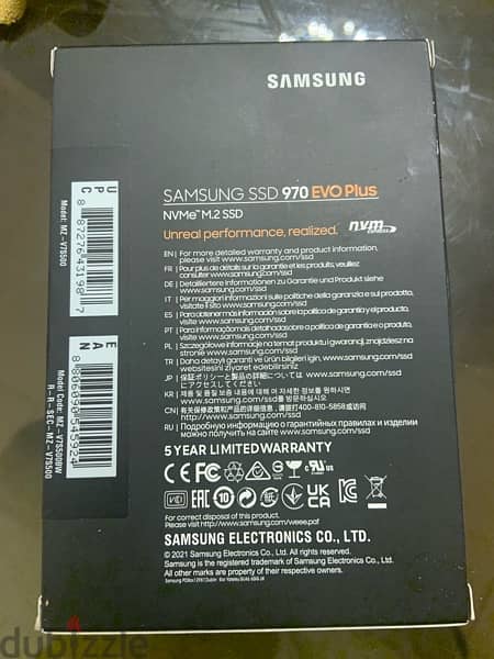 hard drive M2 Samsung 970 Evo plus nvm 500GB 1