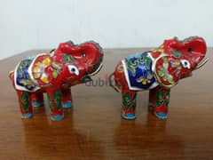 An old cloisonné elephant in good condition 0