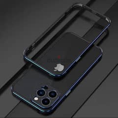 iPhone 14 Pro Max Aluminum Bumper Case black & Blue