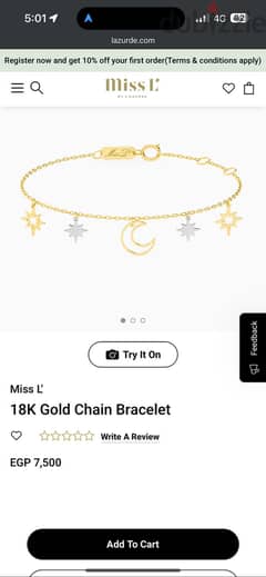 Bracelete from Miss L' 18 K gold Chain 0