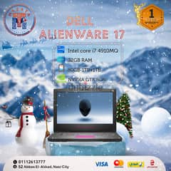 Dell Alienware 17 i7-32-2TB-NVIDIA 8GB Laptop لابتوب ديل الين وير