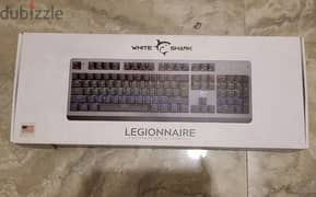 كيبورد وايت شارك جديد بالكرتونة keyboard white shark