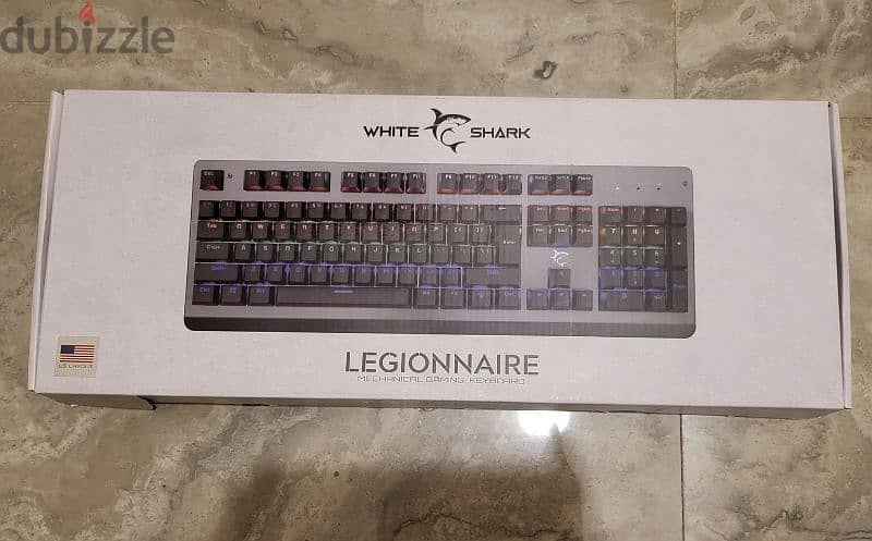 كيبورد وايت شارك جديد بالكرتونة keyboard white shark 0