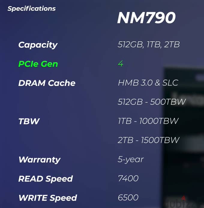 Lexar 1TB NM790 SSD PCIe Gen4 2