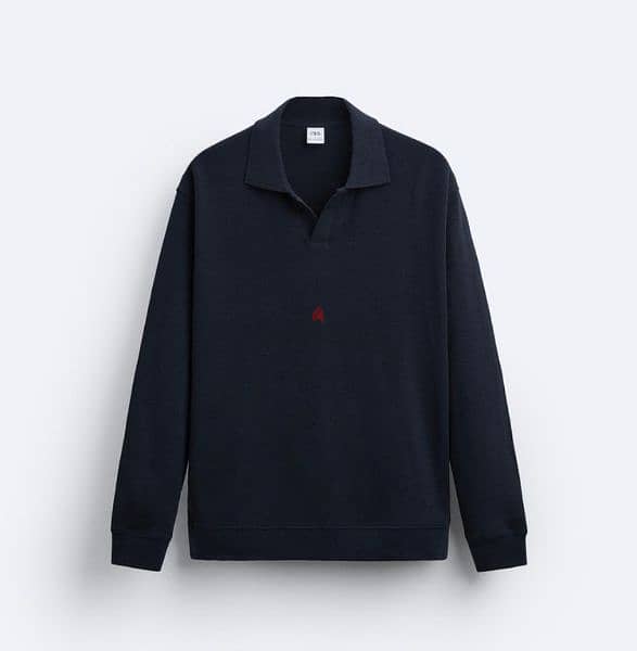 Brand New ZARA Collared knit Polo Shirt Long Sleeves 3