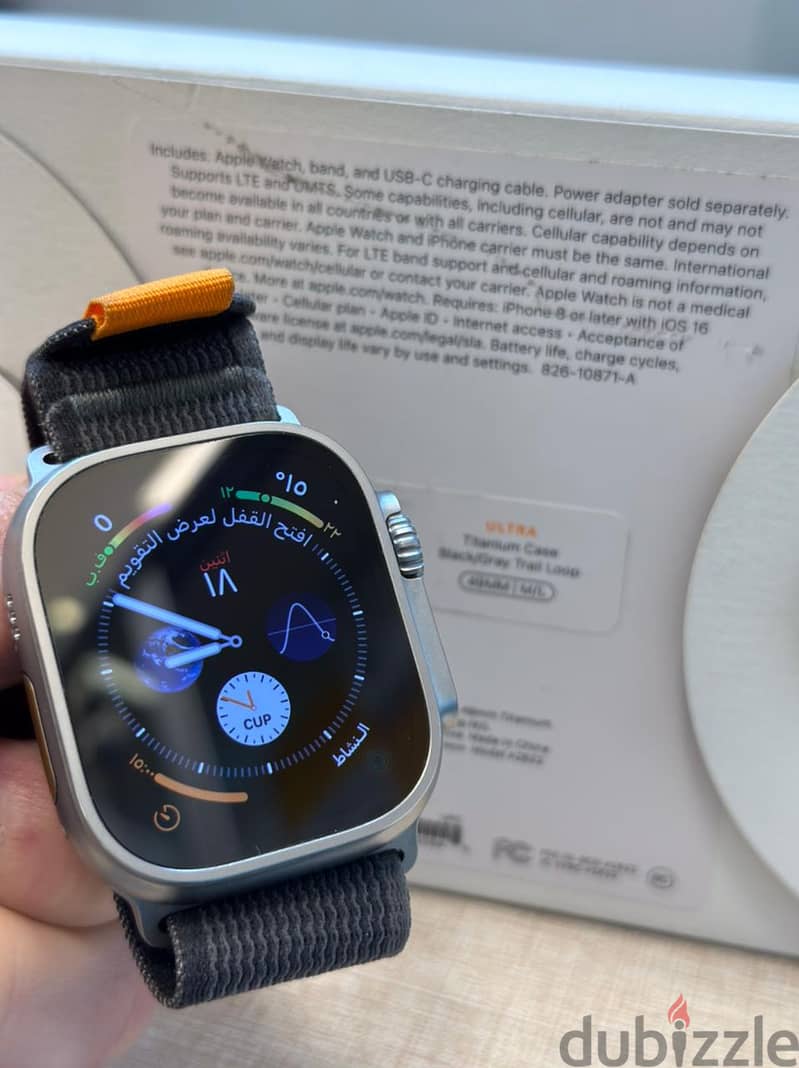 Apple watch Ultra1 ساعة أبل الترا ذكية مقاس 49 كسر زيرو مع الضمان 1