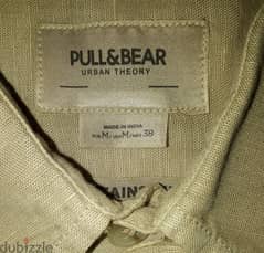original PULL&BEAR CREAM SHIRT , Made in Sri lanka