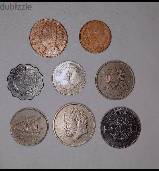 مليم احمر 1935الملك فواد ومجموعة متنوعه من العملات 2
