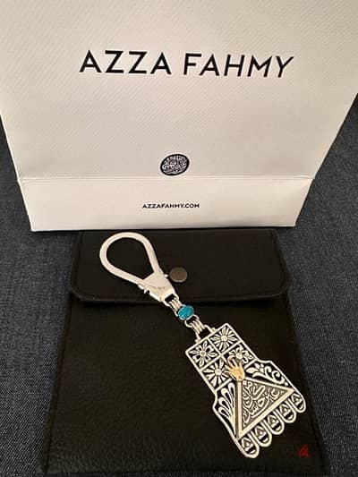 Azza Fahmy silver with 18 c gold key chain