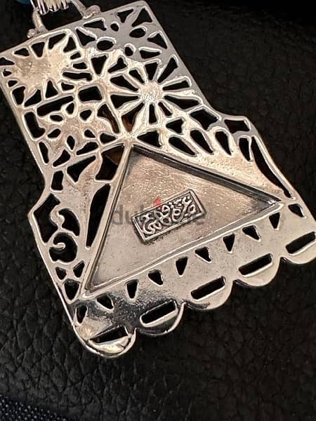Azza Fahmy silver with 18 c gold key chain 2