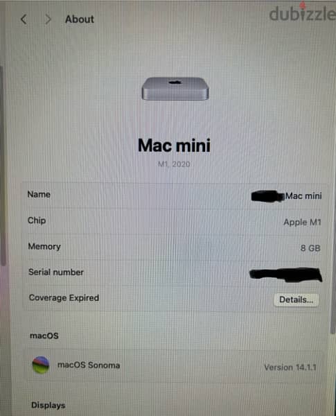 Apple Mac mini m1 RAM 8GB, SSD 256GB 4