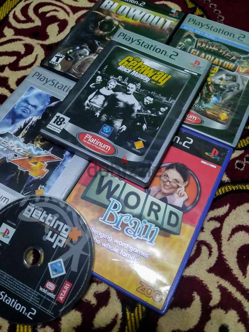 6 اسطوانات ps2 original بالكتالوجات منهم اسطوانة متبرشمه - ألعاب فيديو ...