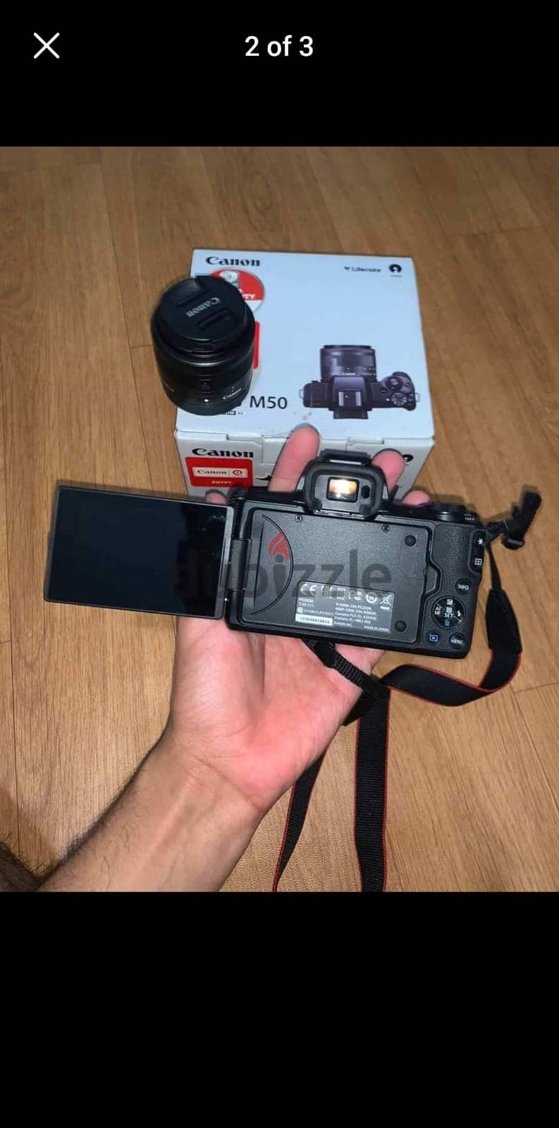 كاميرا كانون M50 للبيع كسر زيرو بكل المشتملات canon 1