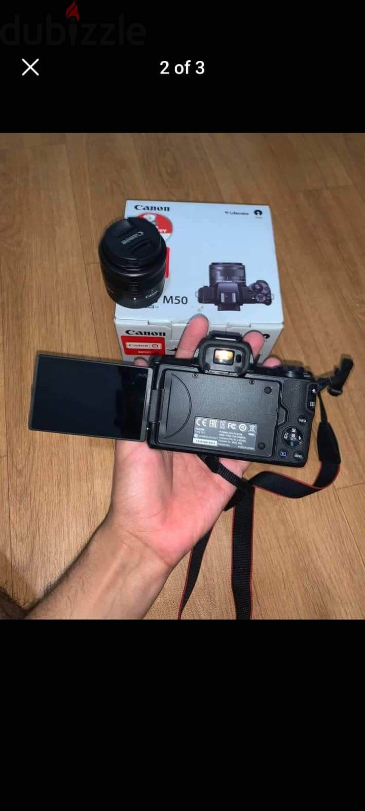 كاميرا كانون M50 للبيع كسر زيرو بكل المشتملات canon 9