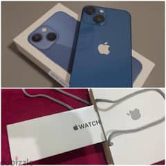 iphone 13 mint condition 2yr warranty & New Apple watch SE اي فون ١٣ 0