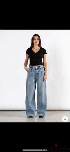 bazic jeans wide leg 0
