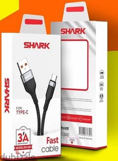 كبل شحن Shark SH-100 USB To TYPE C Cable 3.0A Fast Charging 1m - Black 0