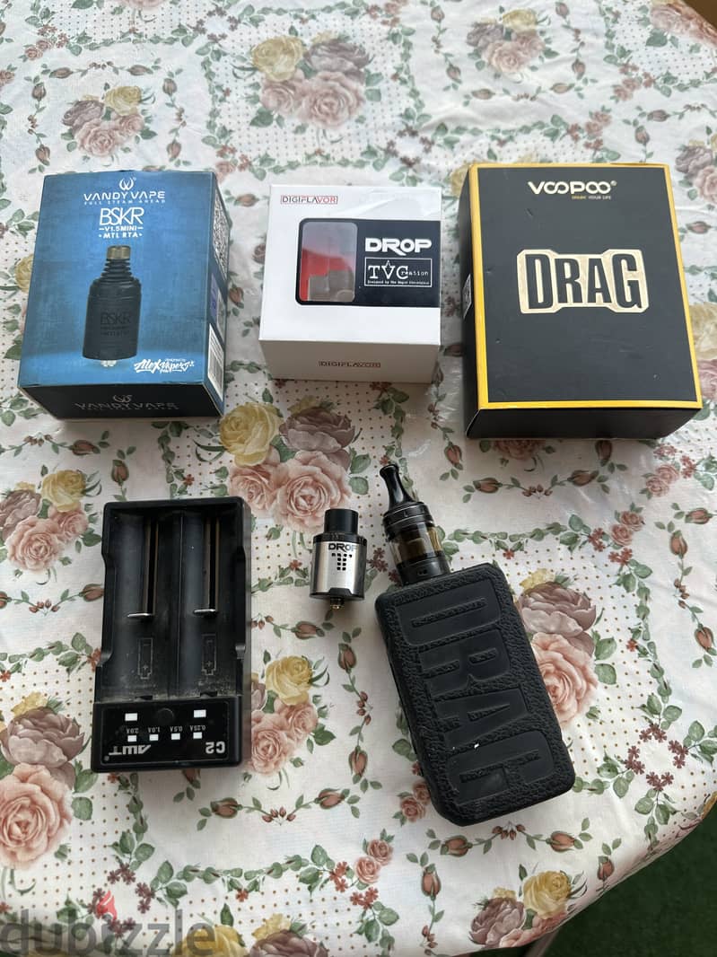 drag 2 vape دراج ٢ فيب + ٢ تانك و بطاريات و شاحن البطاريات - Other ...