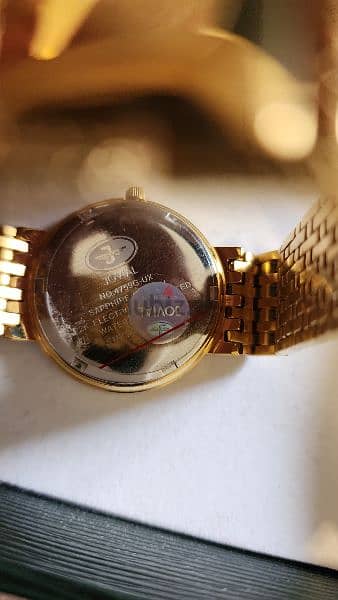 jovial 22k gold plated watch original with the box zero condition 1