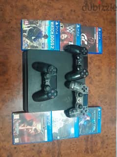 ps4 slim 1TB with cd and games 0