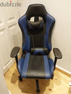 كرسي سباق gaming chair black and blue