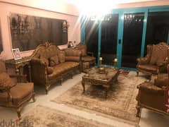 Apartment 250m for sale without furniture with a special view 3 bedrooms on the first floor on the Nile Corniche in masr elQadema