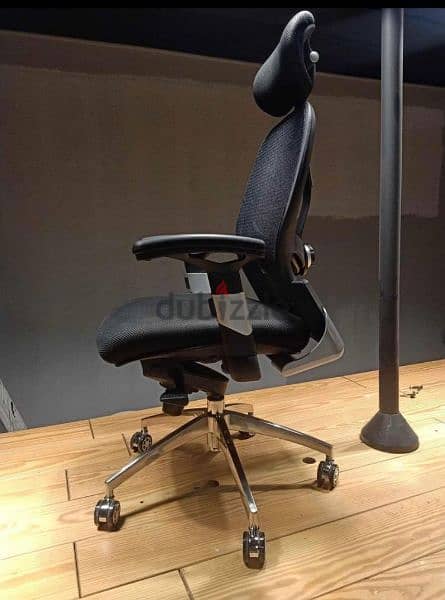 كرسي مكتبي متحرك هايدرولك شبك طبي مريح جدا للضهر يدعم القطنية  شازلونج 2