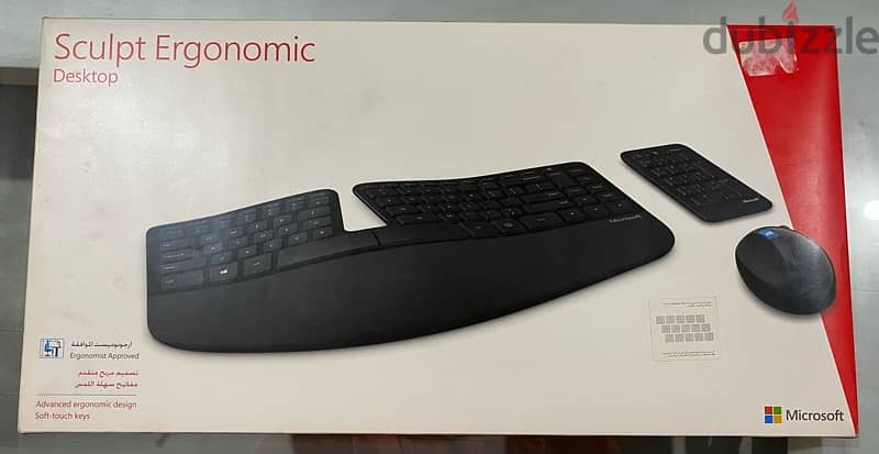 لوحة المفاتيح والماوس اللاسلكية Sculpt Ergonomic مكتبي أسود 1