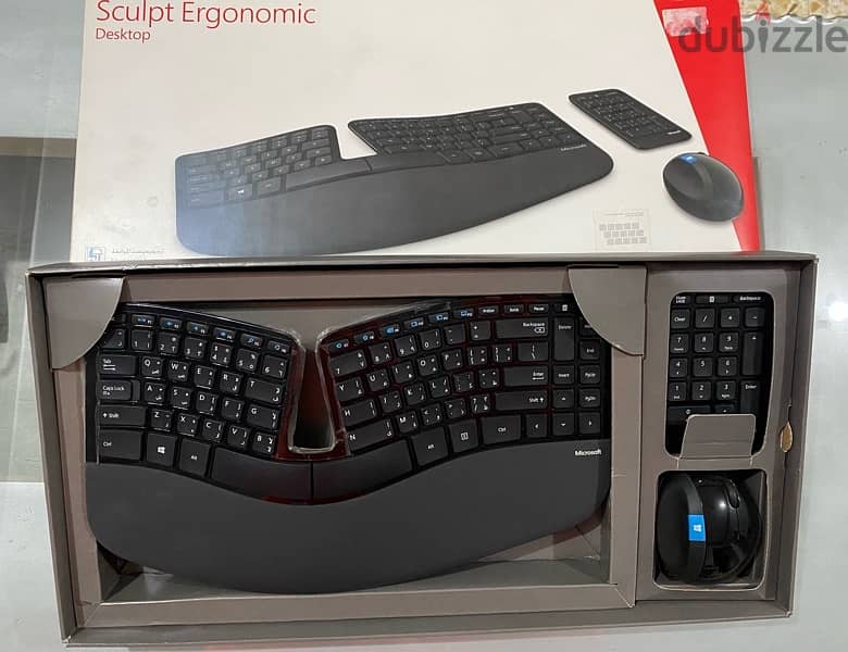 لوحة المفاتيح والماوس اللاسلكية Sculpt Ergonomic مكتبي أسود 5