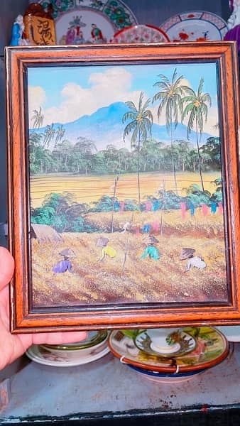 hand painted oil on canvas Wooden frame  artist signature 4