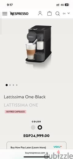 nespresso lattissma one