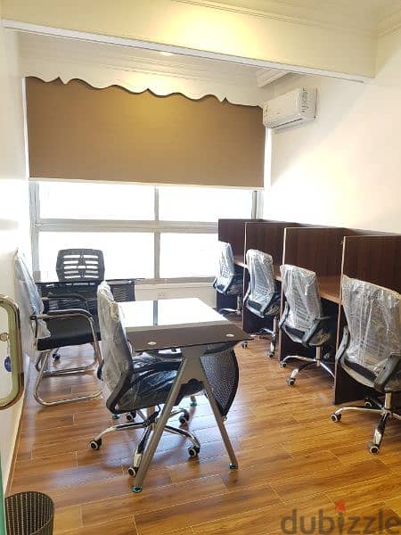 مكتب مفروش office space للايجار شامل جميع الخدمات مجانا من المالك 8
