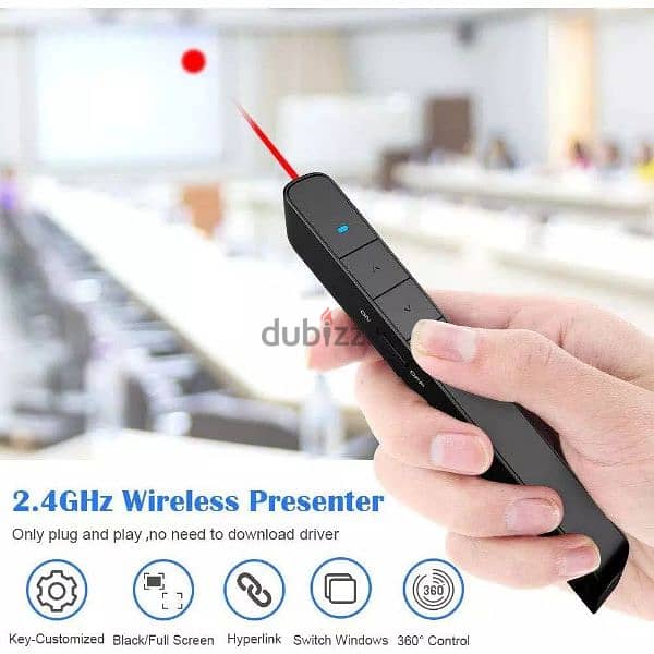 Wireless Presenter Rechargeable, NORWII N75 Presentation Remote 2