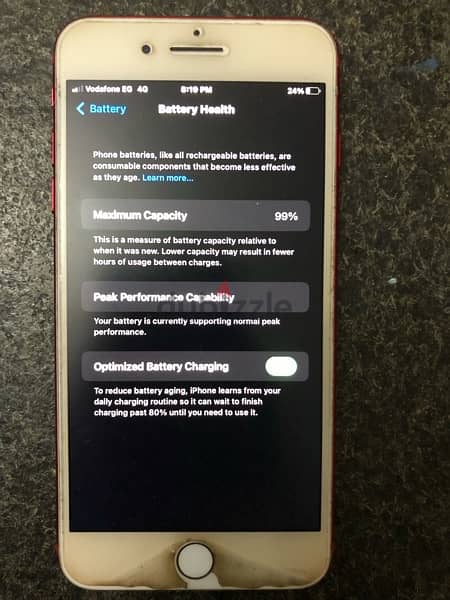 iphone 7 plus red color 128 gb battery 99% in a good condition 1