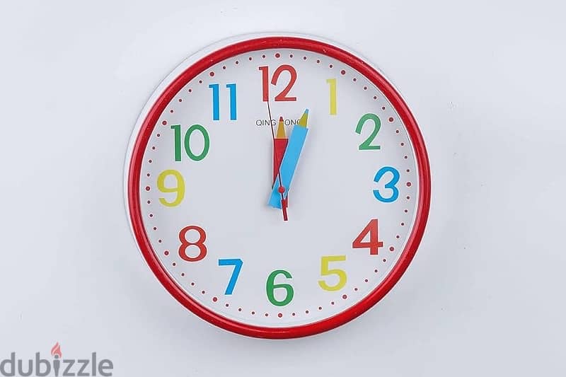 ساعة حائط دائرية 8.8بوصة (20سم) ساعات حائط مناسبة لغرف الاطفال 0