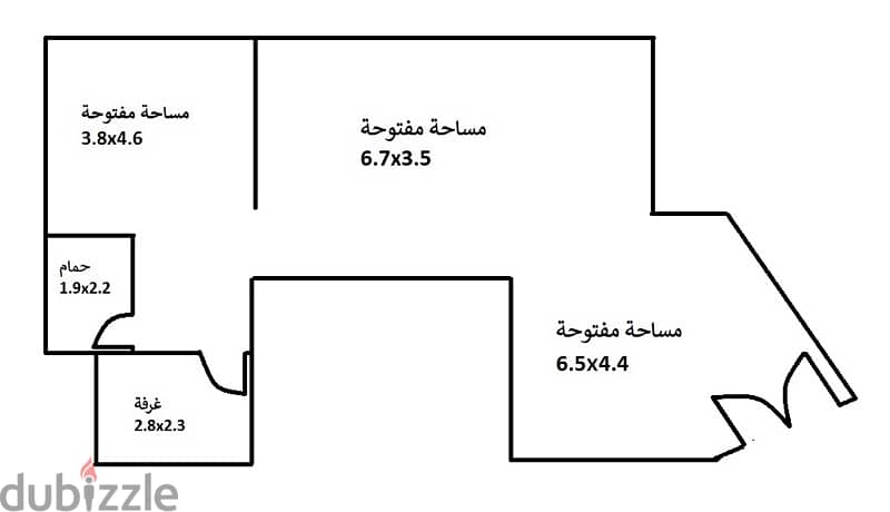 محل ٧٥ م مجهز يصلح للعيادات . حضانه . مركز تعليمى او مكتب ادارى 0