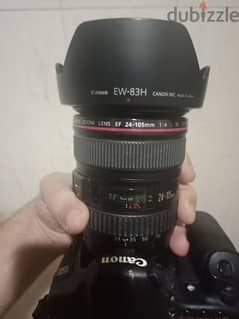 كاميرا كانون eos 50D معاها عدسه كانون ممتازه 105-24 mm