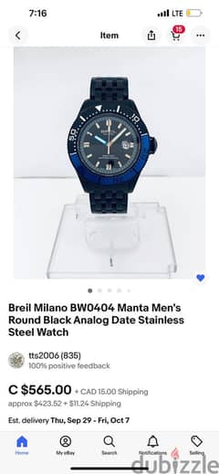 Briel Milano wristwatch Swiss made originals