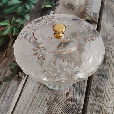 Walther Glass candy dish  طبق كريستال ماركه ولتر جلاس, صناعه الماني