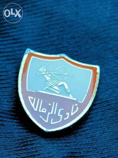 دبوس نحاس بالمينا نادر إنتاج قديم شعار نادي الزمالك