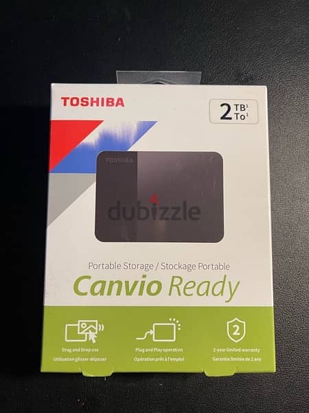 Toshiba Canvio Ready Portable 2TB Hard Drive Sealed 0