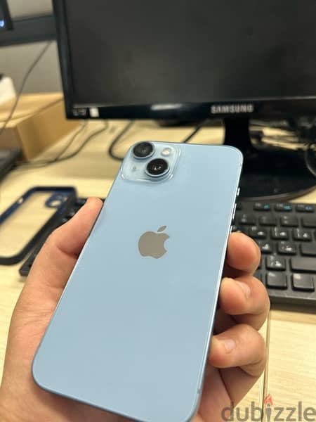 Apple Iphone 14 128gb ابل ايفون ١٤ ١٢٨ جيجا  baby blue , لون سماوي 1