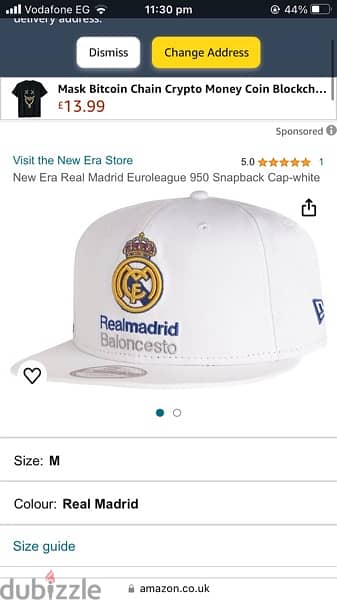 New Era Real Madrid Euroleague 950 Snapback Cap-white original 1