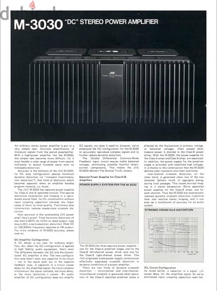 JVC Victor M-3030 Stereo Power Amplifier & preamp P 3030 class A 9