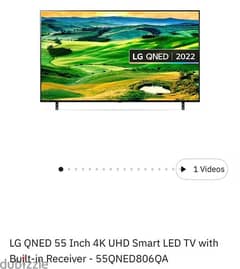 LG QNED 55 Inch 4k UHD Smart LED TV with Built-in Reciever