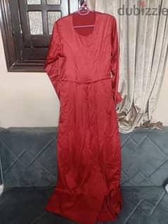 فستان ستان احمر 0