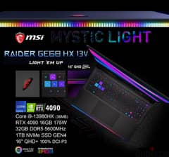 MSI Raider GE68HX / Core i9 / RTX 4090 / 32GB / 1TB SSD 0