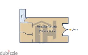 Commercial store for rent, 50m Tharwat (Abdel Moneim Al Dalil St. )