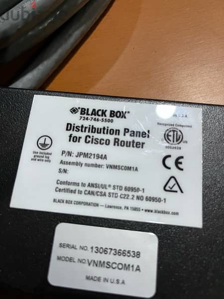 Black Box 724-746-5500 Distribution Panel For Cisco 3